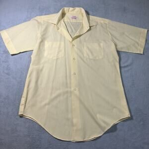 Vtg 50s 60s Brent Japan Sanforized Plus2 Button Up Shirt Mens Large Retro Sports